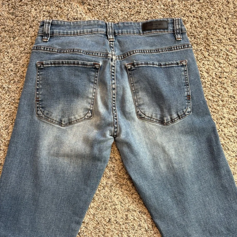 Kenneth Cole NY Slim Fit Jeans Mens Tag‎ 30x32 Light Wash Blue Denim